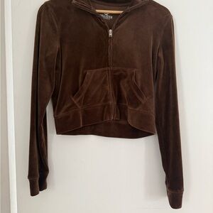 Hollister Women's Chocolate Velvet Hoodie